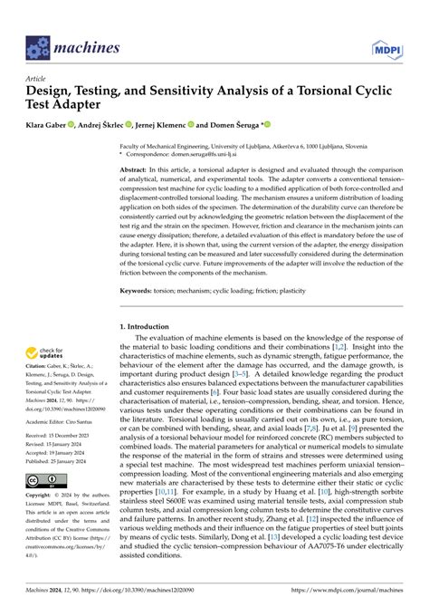 cyclic torsion test|Design, Testing, and Sensitivity Analysis of a Torsional .